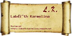Labáth Karmelina névjegykártya